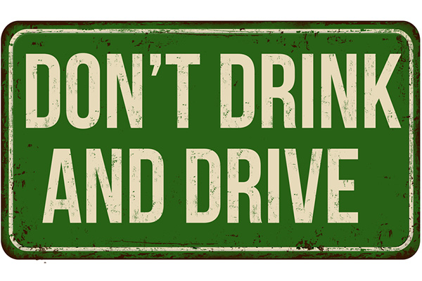 Don't drink and drive vintage metallic sign