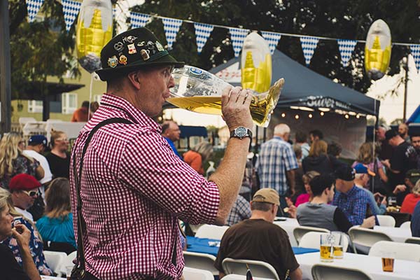 Man Drinking German Festbier